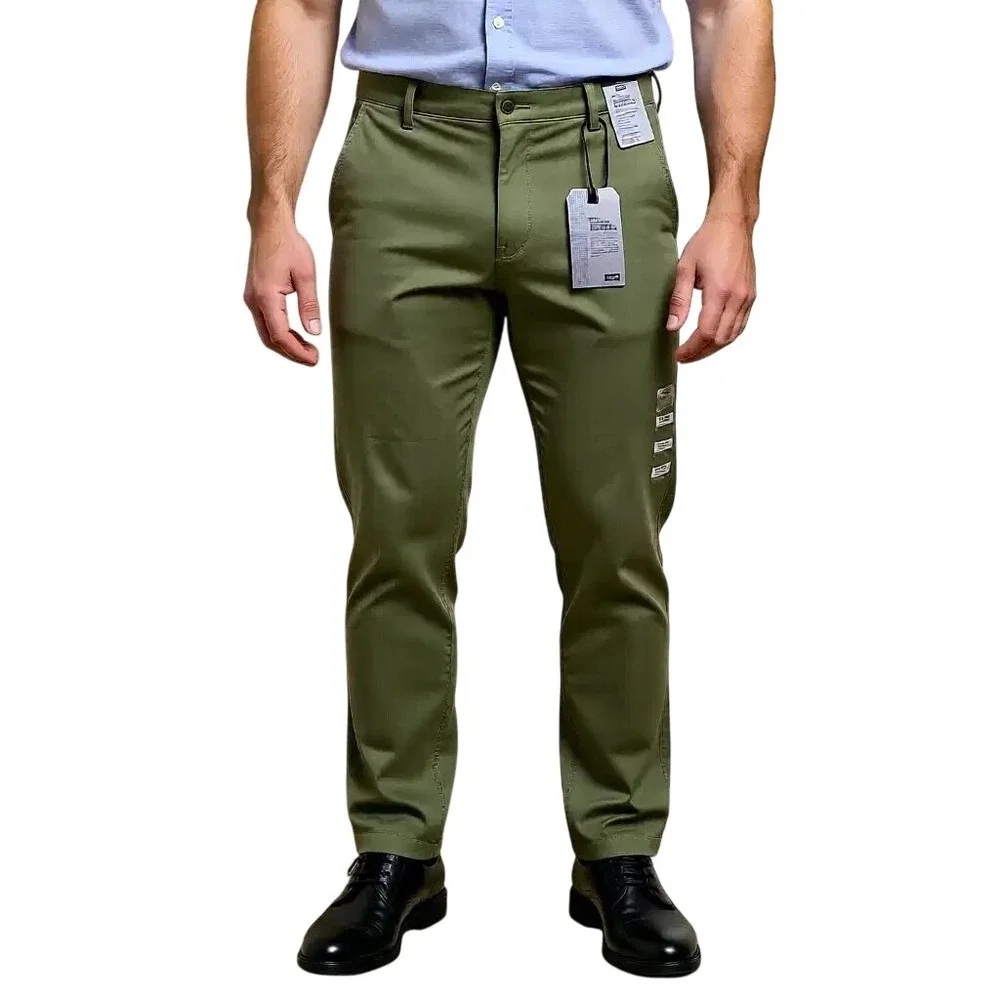 Levis XX Chino Standard Tech Pants Mens Olive‎ Tapered Stretch UPF 50+ 29x30 NWT